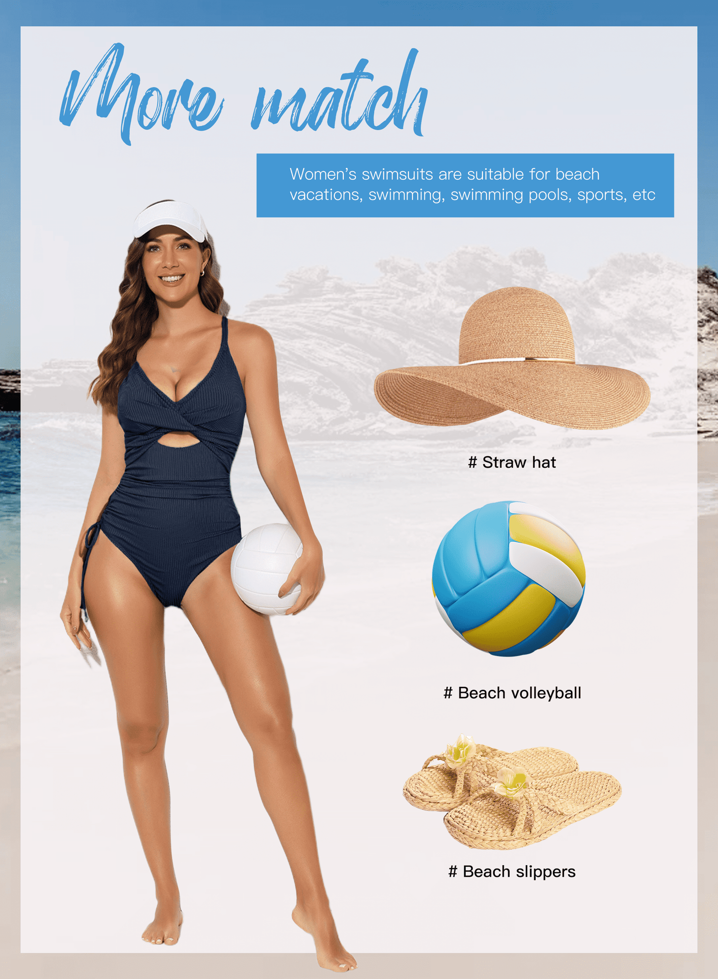 Traje De Baño De Una Pieza Para Mujer Acanalado Control De Abdomen Corte Alto Trajes De Baño De Una Pieza Sexy Escote En V Cruzado Monokini Marrón S