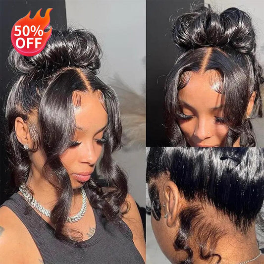 360 Top Swiss HD Lace Front Human Hair High Thickness Body Wave Wig