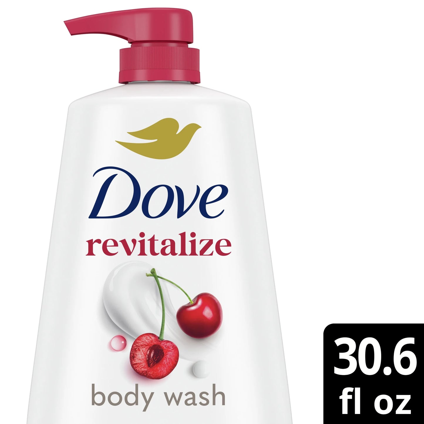 Body Wash for Women Moisturizing Revitalizante Cherry & Chia Milk Cleanser All Skin, 30.6 Oz with Pump
