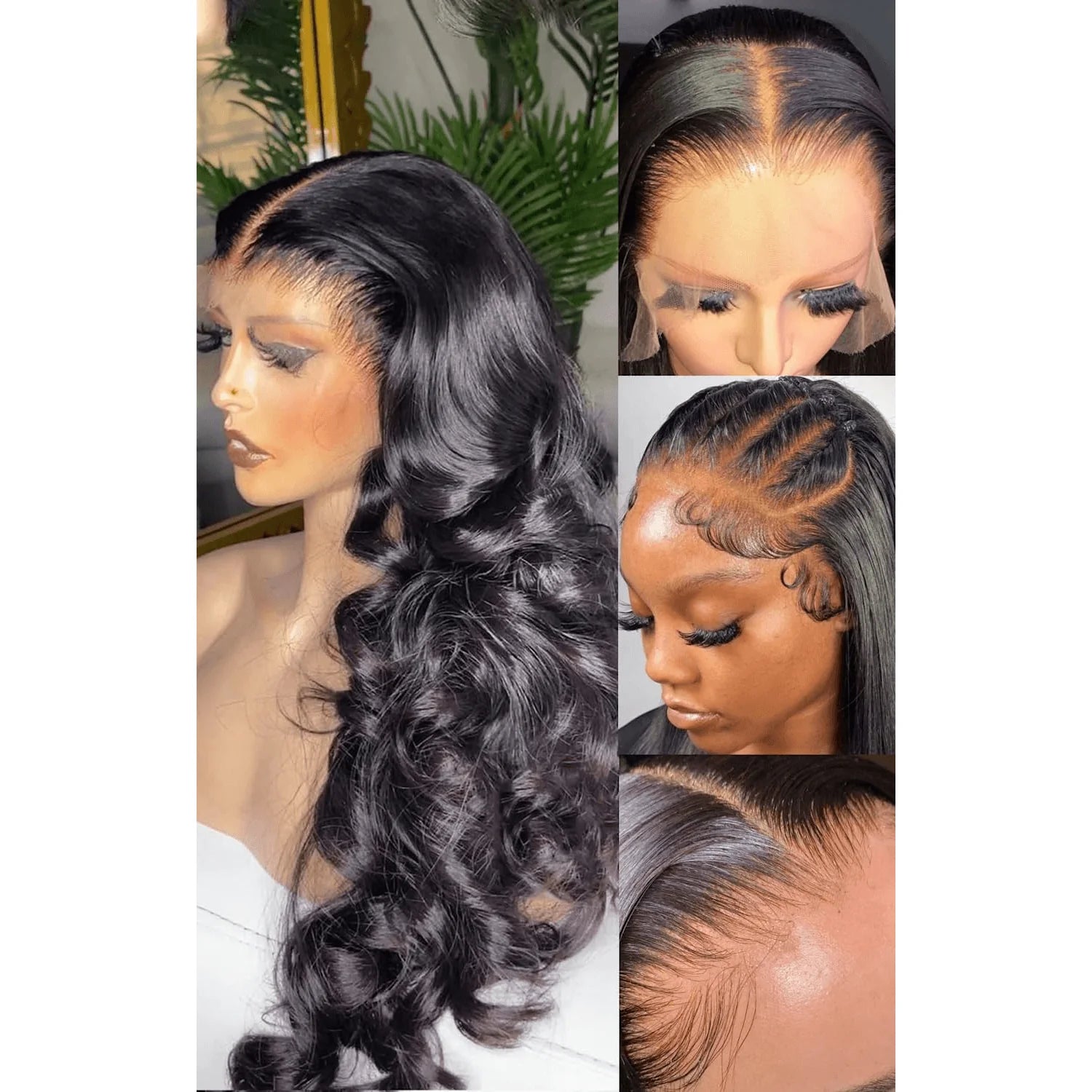 360 Top Swiss HD Lace Front Human Hair High Thickness Body Wave Wig